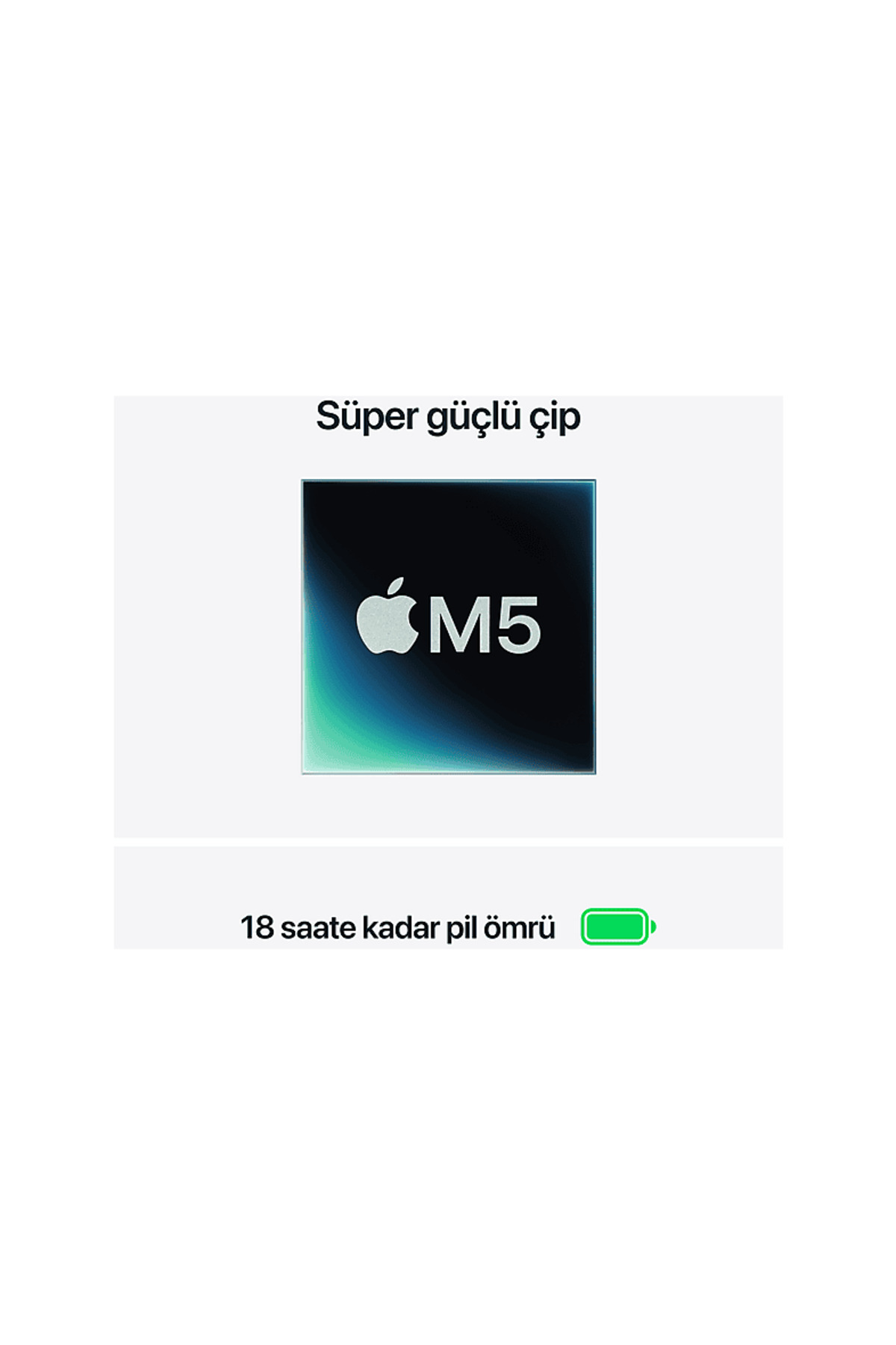 Apple MacBook Air MDH74TU/A M5 İşlemci(10 Çekirdek CPU-8 Çekirdek GPU) 16GB RAM 512GB SSD 13.6 (Apple Türkiye Garantili)